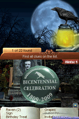 Midnight Mysteries: The Edgar Allan Poe Conspiracy screenshot 3 for Nintendo DS